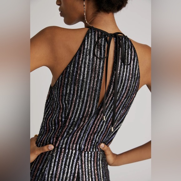 Anthropologie Maeve Disco Halter Jumpsuit. - Picture 3 of 11